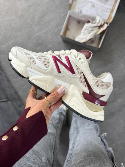Tênis New Balance 9060 Marsala Couro 100% Legítimo