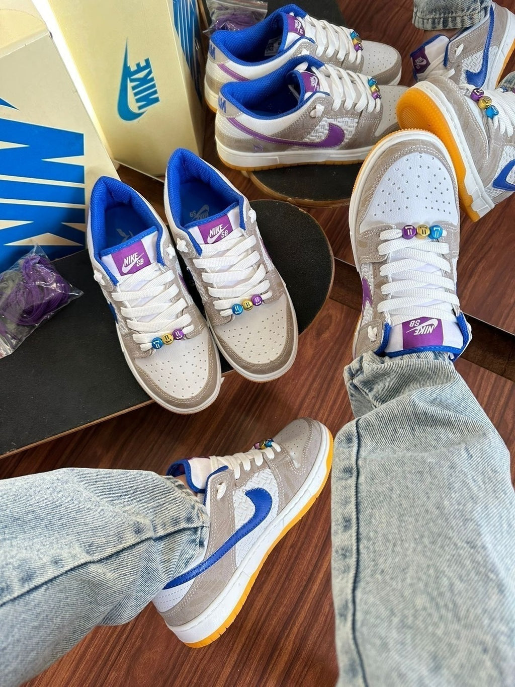 Tênis Nike Dunk Low Azul Rayssa Leal