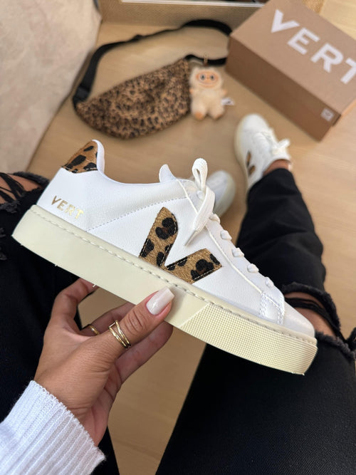 Tênis V Cadarço Branco Animal Print