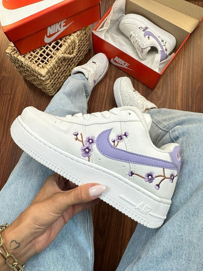 Tênis Nike Air Force Branco Flowers