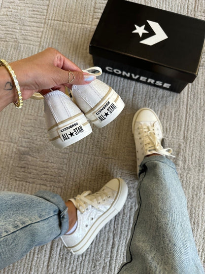 Tênis All Star Shine Prata Plataforma