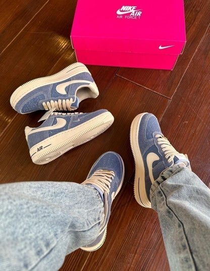 Tênis Nike Air Force Azul Jeans Luxo