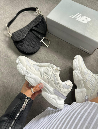 Tênis New Balance 9060 Branco Couro 100% Legítimo