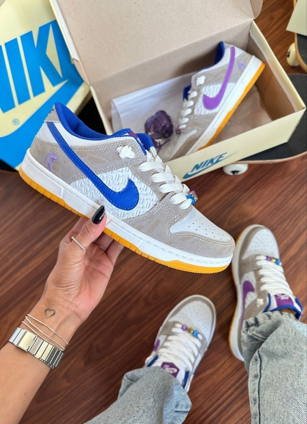 Tênis Nike Dunk Low Azul Rayssa Leal