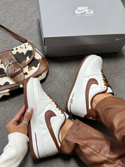 Tênis Nike Air Force White Coffee Premium