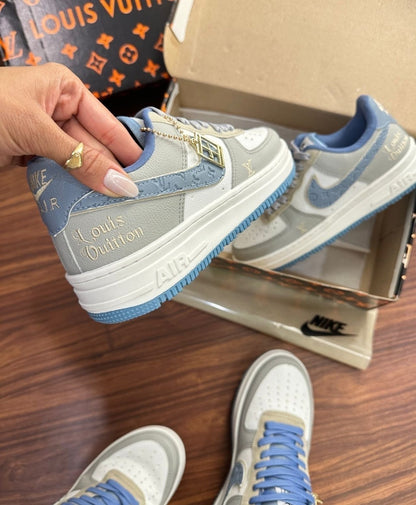Tênis Nike Air Force Louis Vuitton Azul