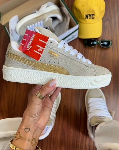 Tênis Puma Suede Off White Ouro