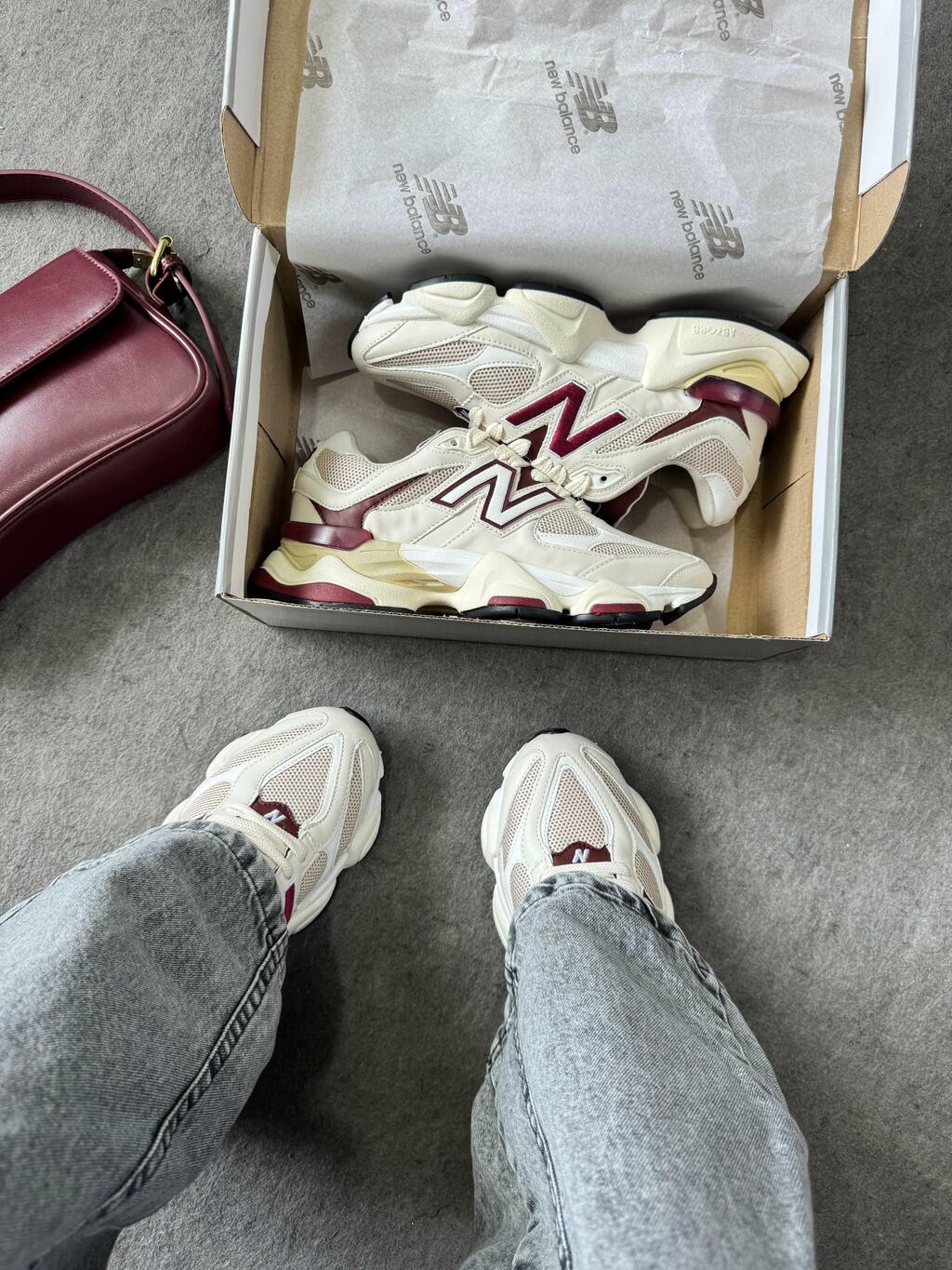 Tênis New Balance 9060 Marsala Couro 100% Legítimo