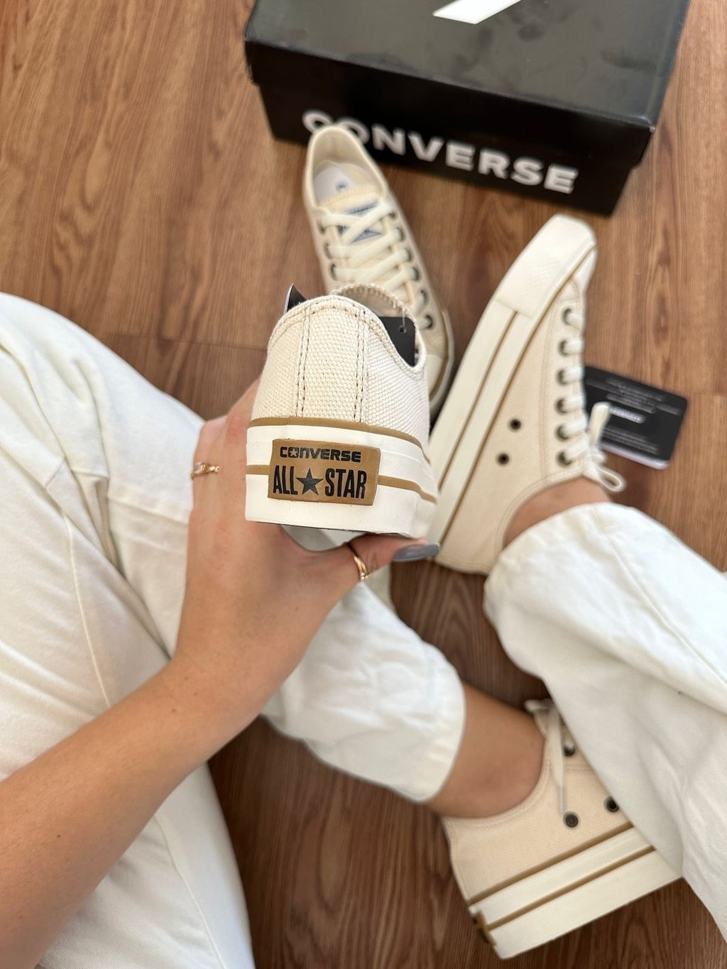 Tênis All Star Converse Areia Plataforma