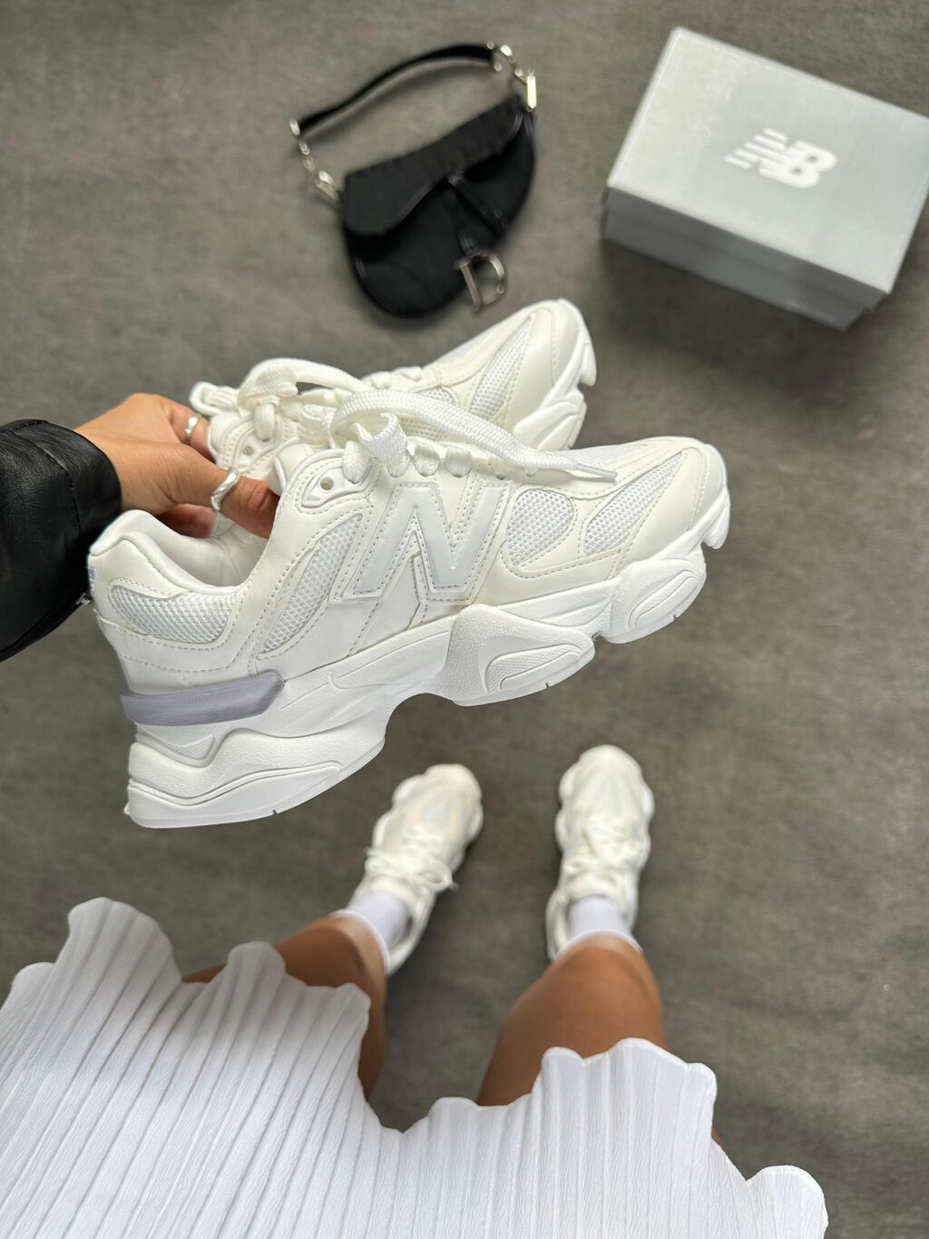 Tênis New Balance 9060 Branco Couro 100% Legítimo