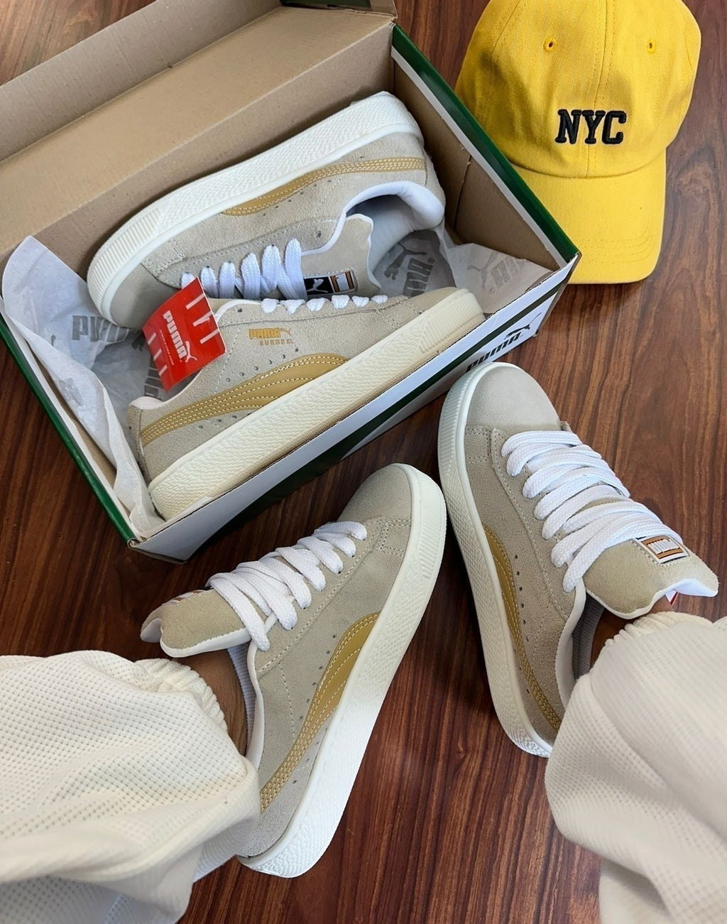 Tênis Puma Suede Off White Ouro