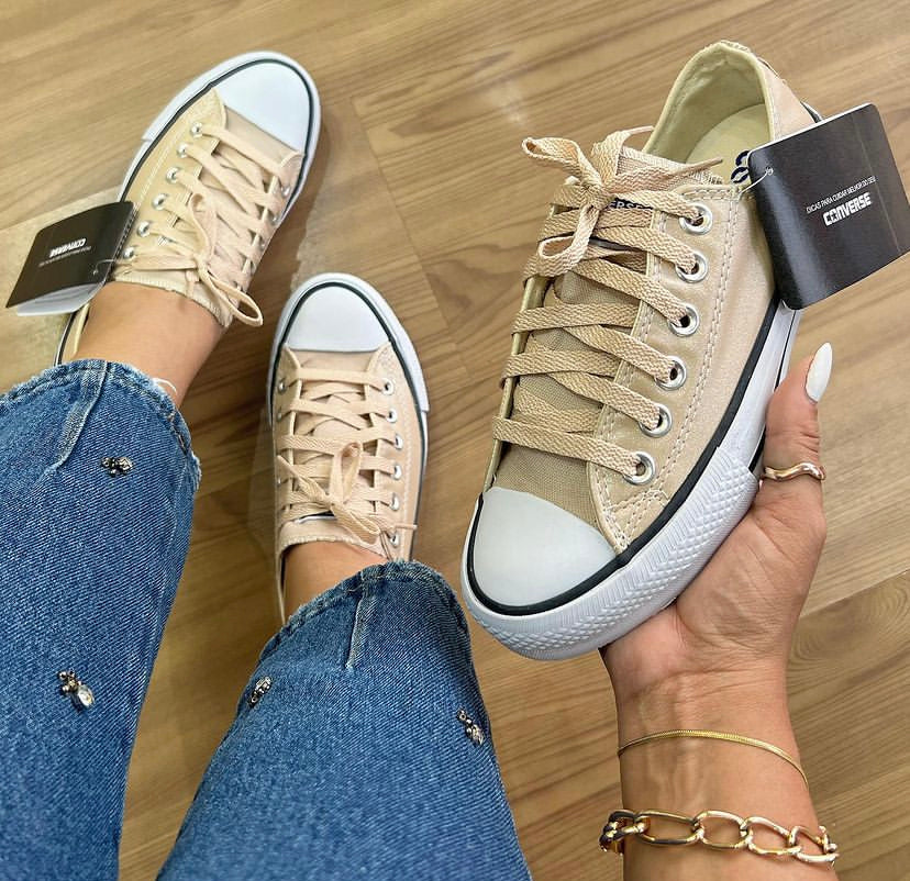 Tênis All Star Converse Glow Amêndoa