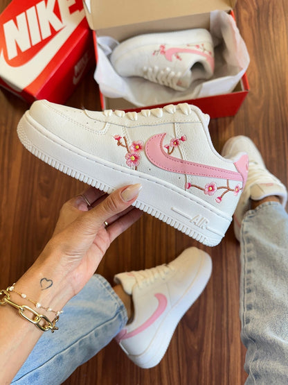 Tênis Nike Air Force Branco Flowers