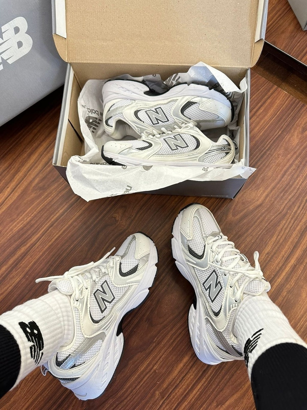 Tênis New Balance 530 Branco Retrô Luxo