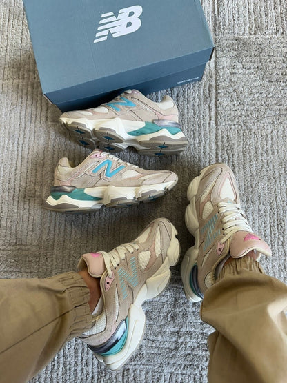 Tênis New Balance 9060 Off Azul Couro 100% Legítimo