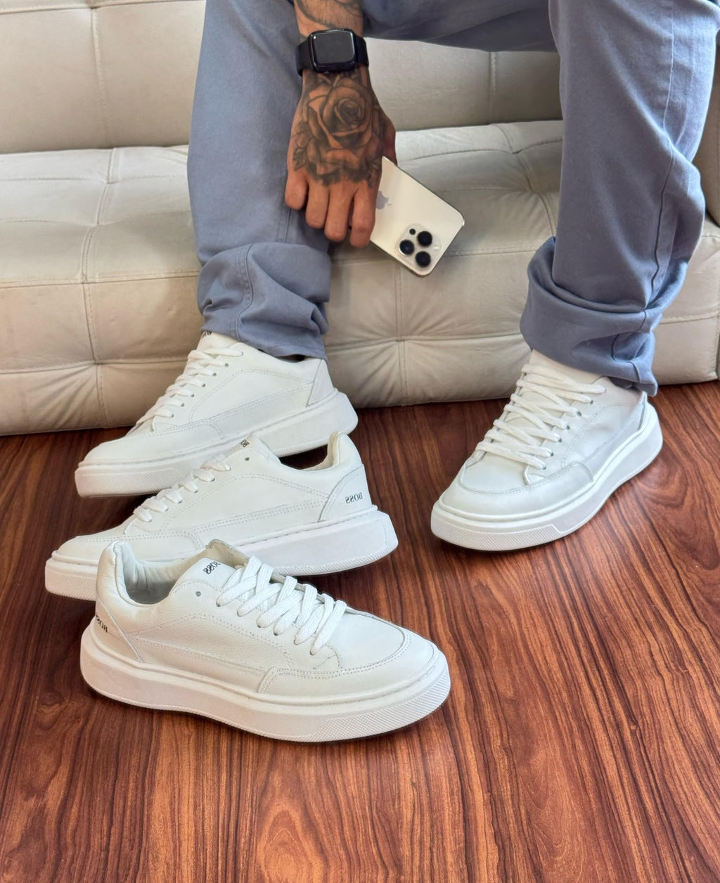 Tênis Hugo Boss Casual Branco Prime