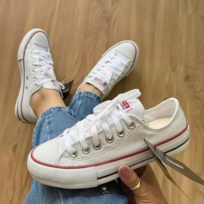 Tênis All Star Branco Couro Prime