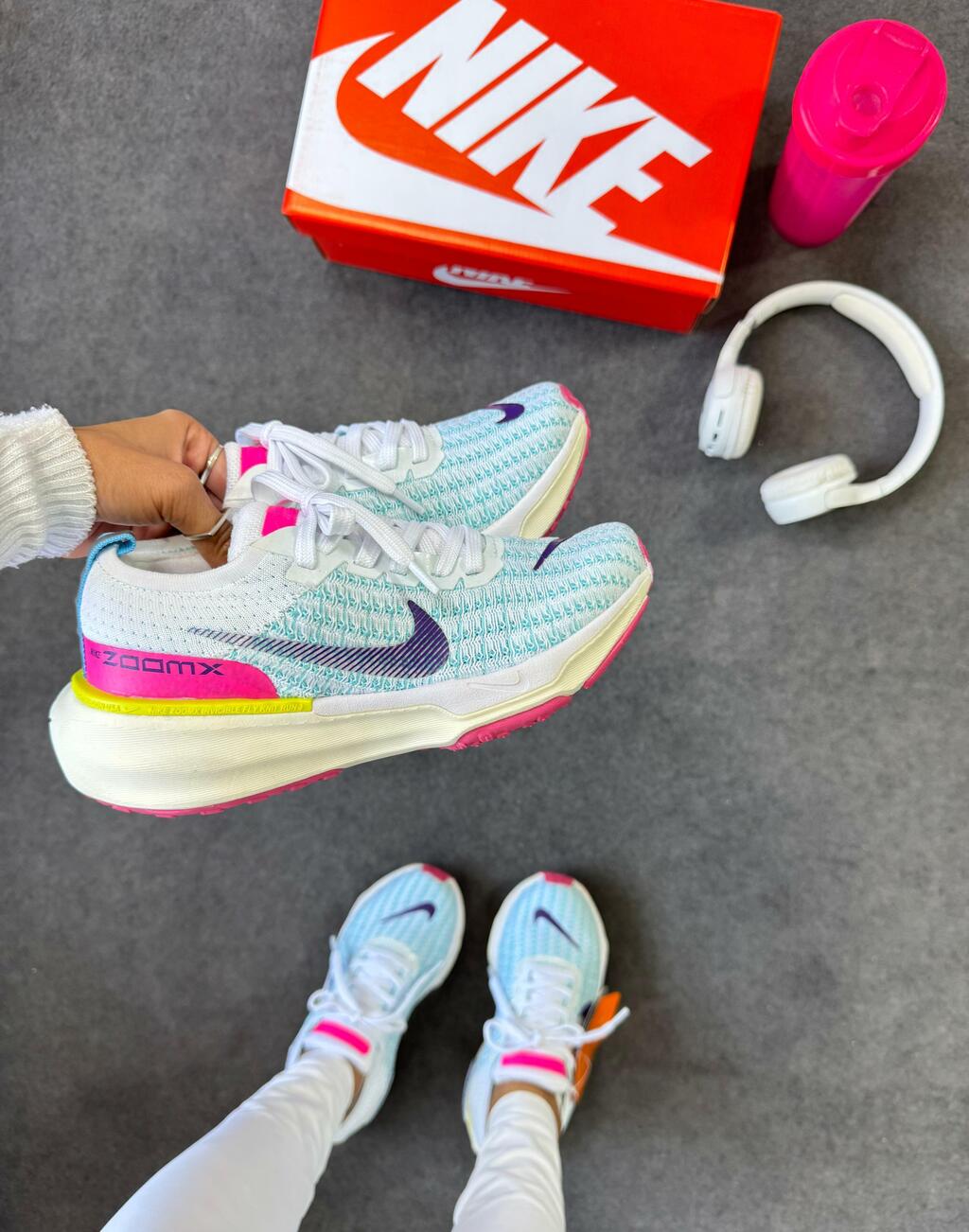 Tênis Nike Zoom X Invicible Run 3 Azul e Pink