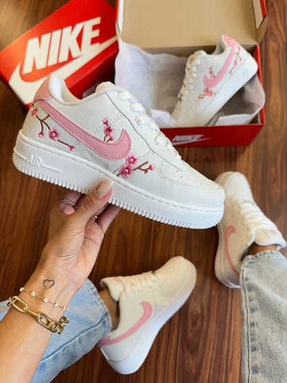 Tênis Nike Air Force Branco Flowers