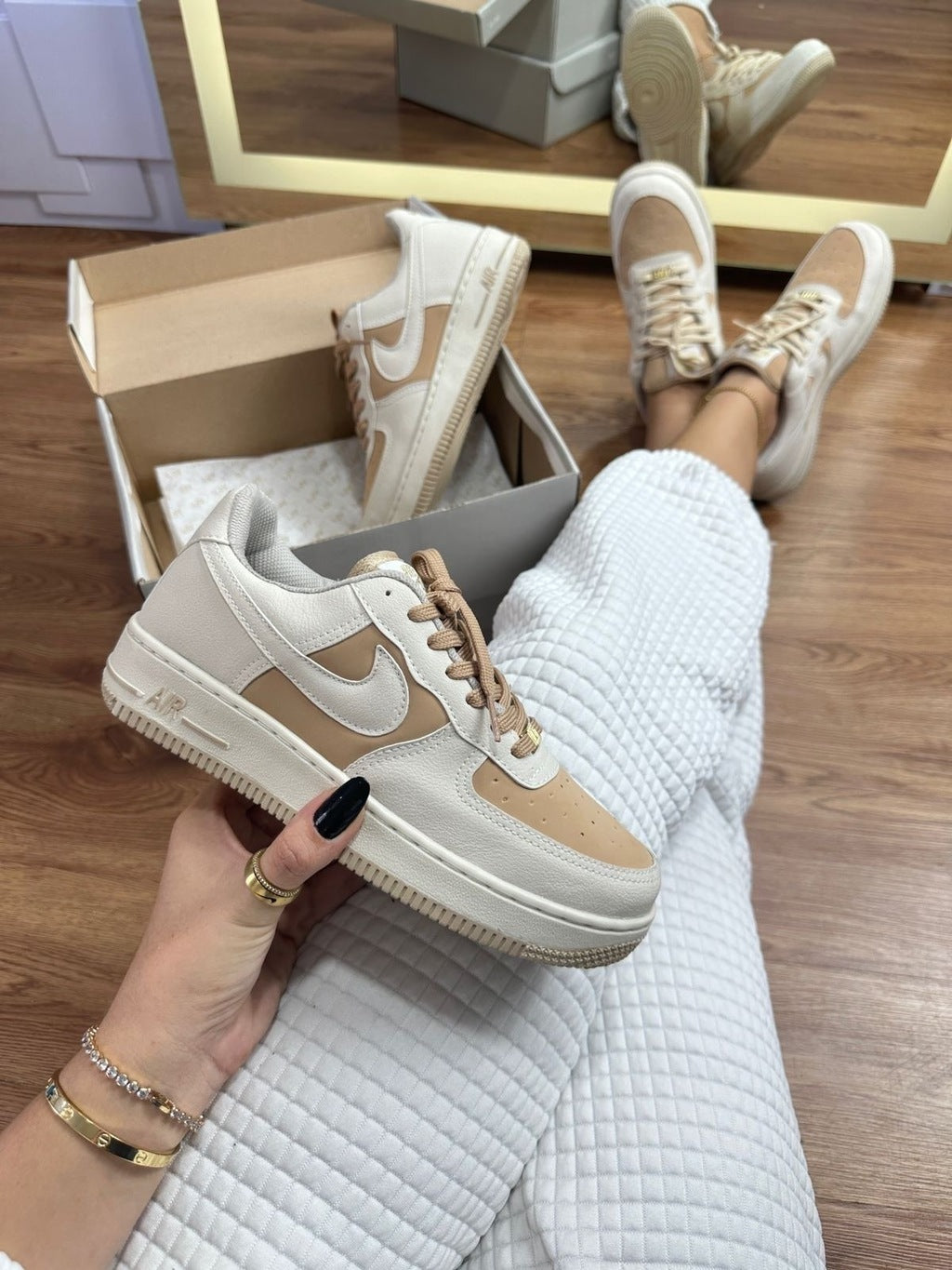 Tênis Nike Air Force Baunilha Caramelo Prime