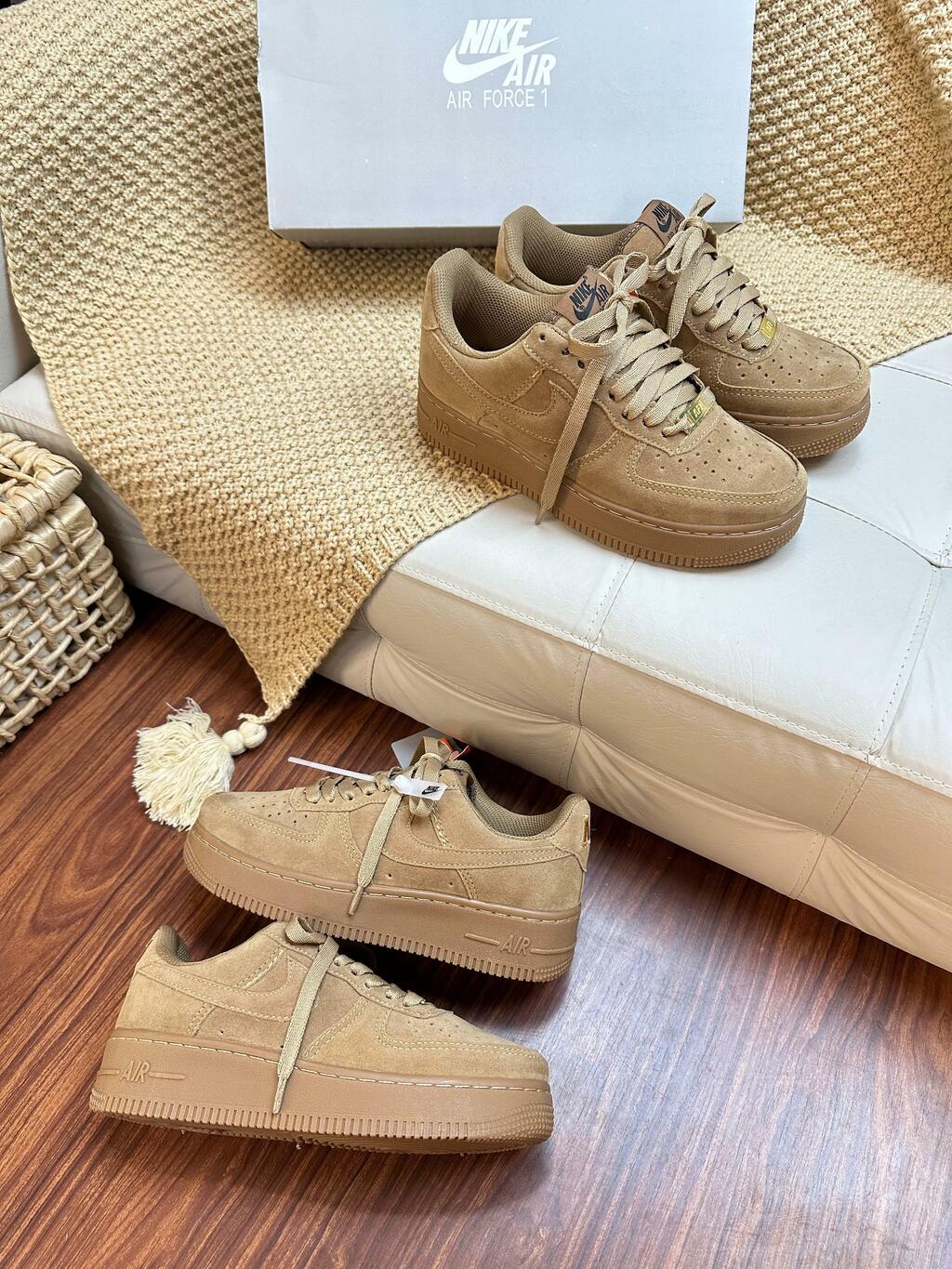 Tênis Nike Air Force Caramelo Camurça Prime