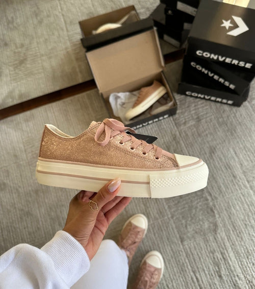 Tênis All Star Shine Rose Plataforma