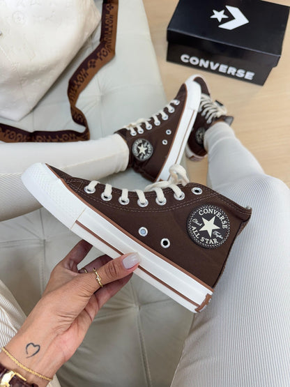 Tênis All Star Cano Alto Café