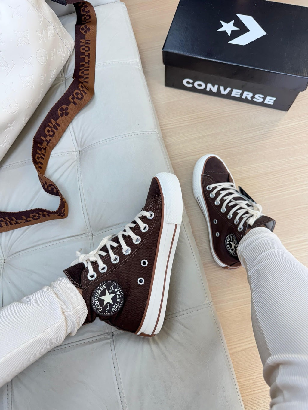 Tênis All Star Cano Alto Café