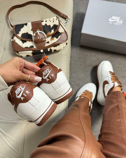 Tênis Nike Air Force White Coffee Premium