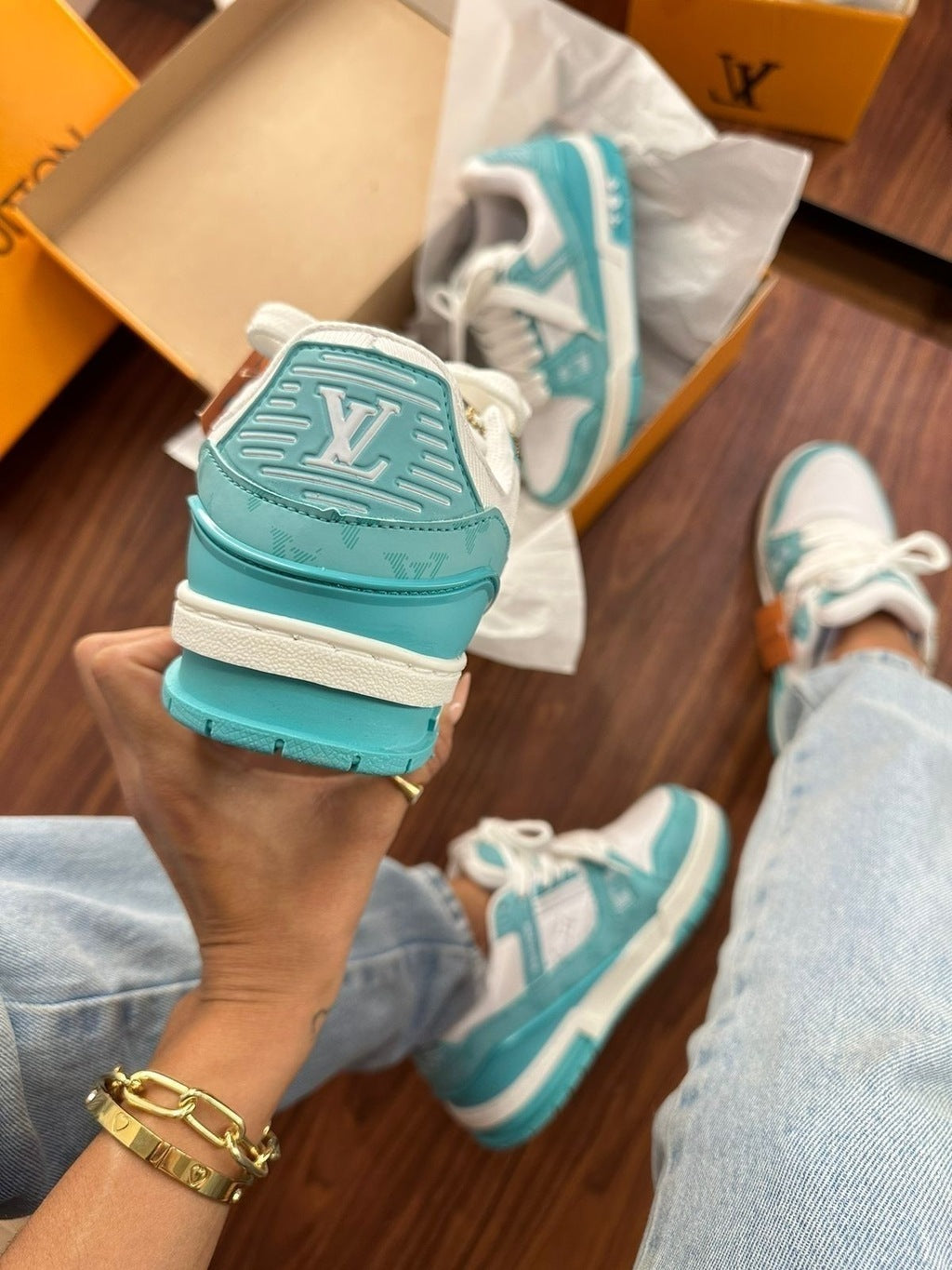 Tênis LV Azul Bebê Trainer Prime