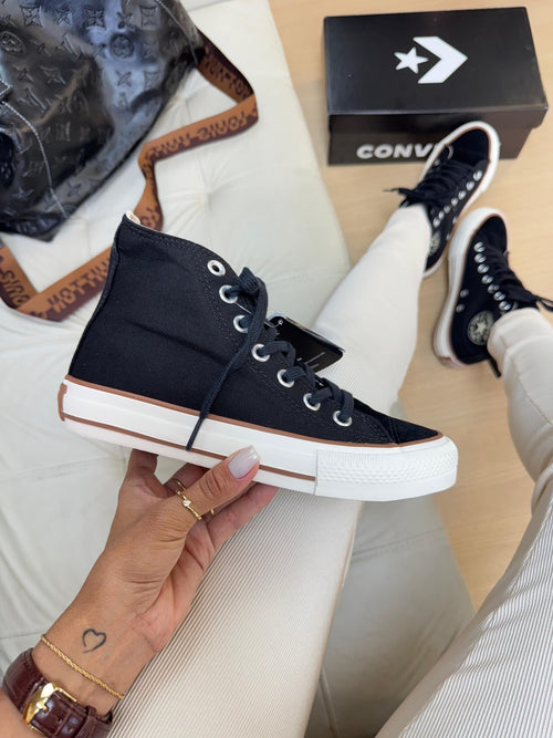 Tênis All Star Cano Alto Preto Prime