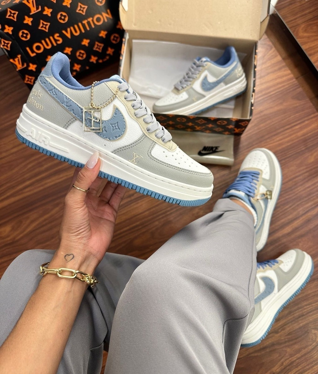 Tênis Nike Air Force Louis Vuitton Azul