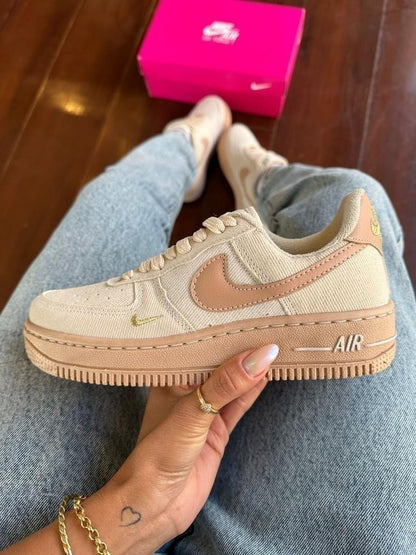 Tênis Nike Air Force Jeans Rose Premium