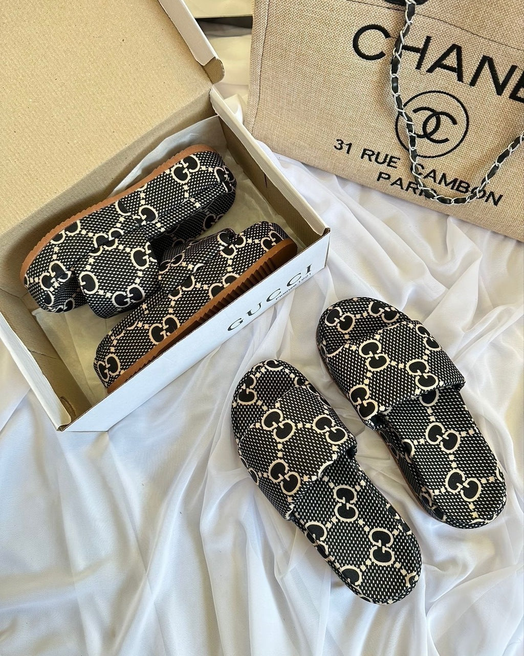 Slide Gucci Plataforma Confort - Luxo