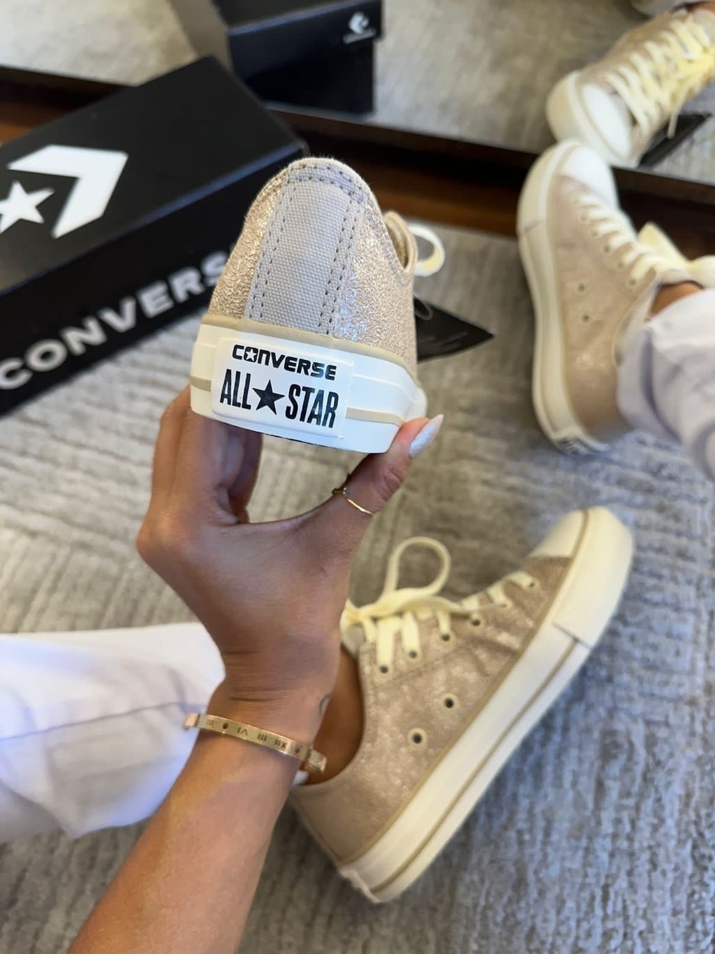 Tênis All Star Shine Ouro Prime