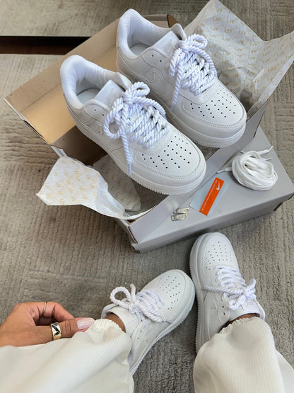Tênis Nike Air Force Branco Cordão Luxo