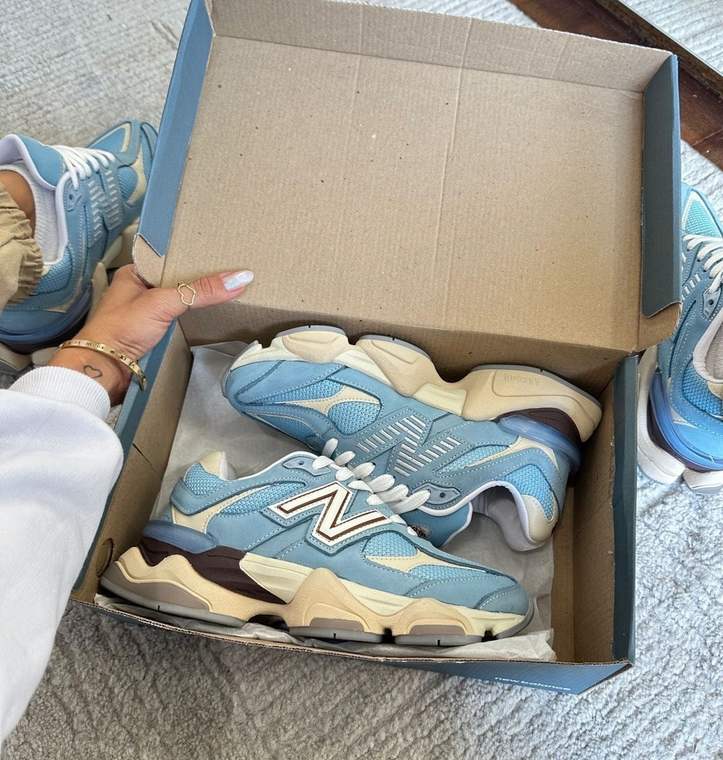 Tênis New Balance 9060 Azul Couro 100% Legítimo