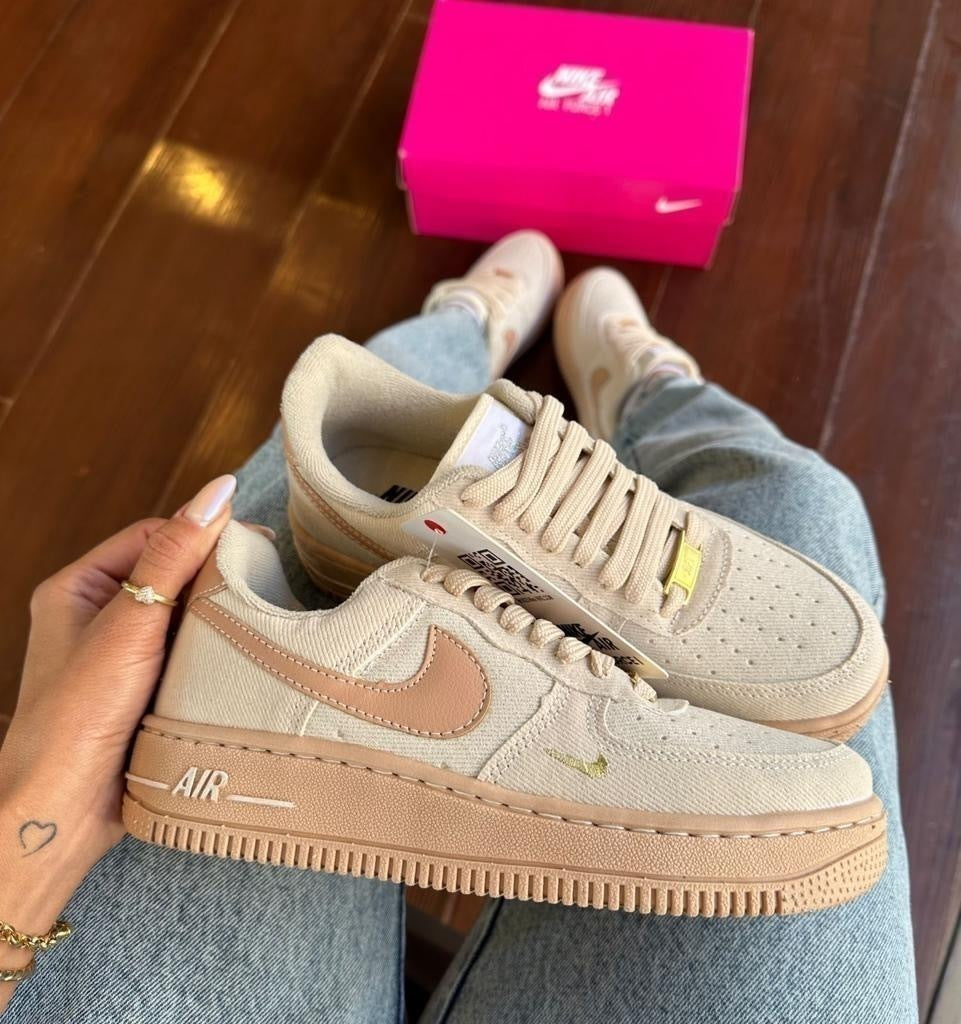 Tênis Nike Air Force Jeans Rose Premium