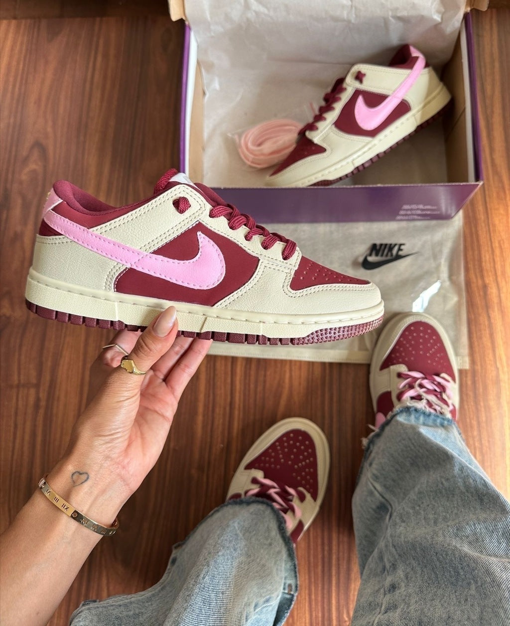Tênis Nike Dunk Low Nude Marsala