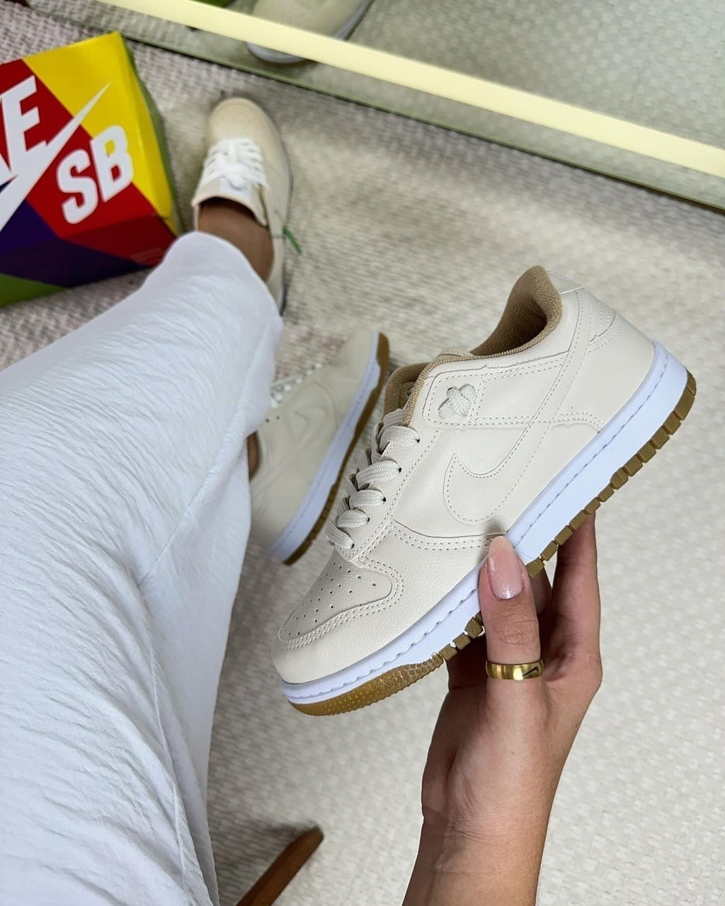 Tênis Nike Dunk Low Bege Prime