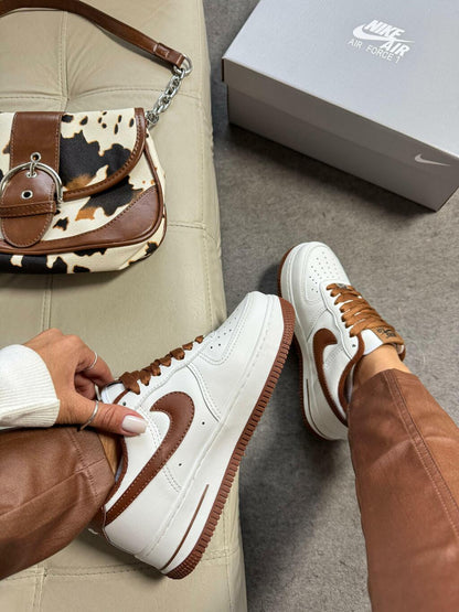 Tênis Nike Air Force White Coffee Premium