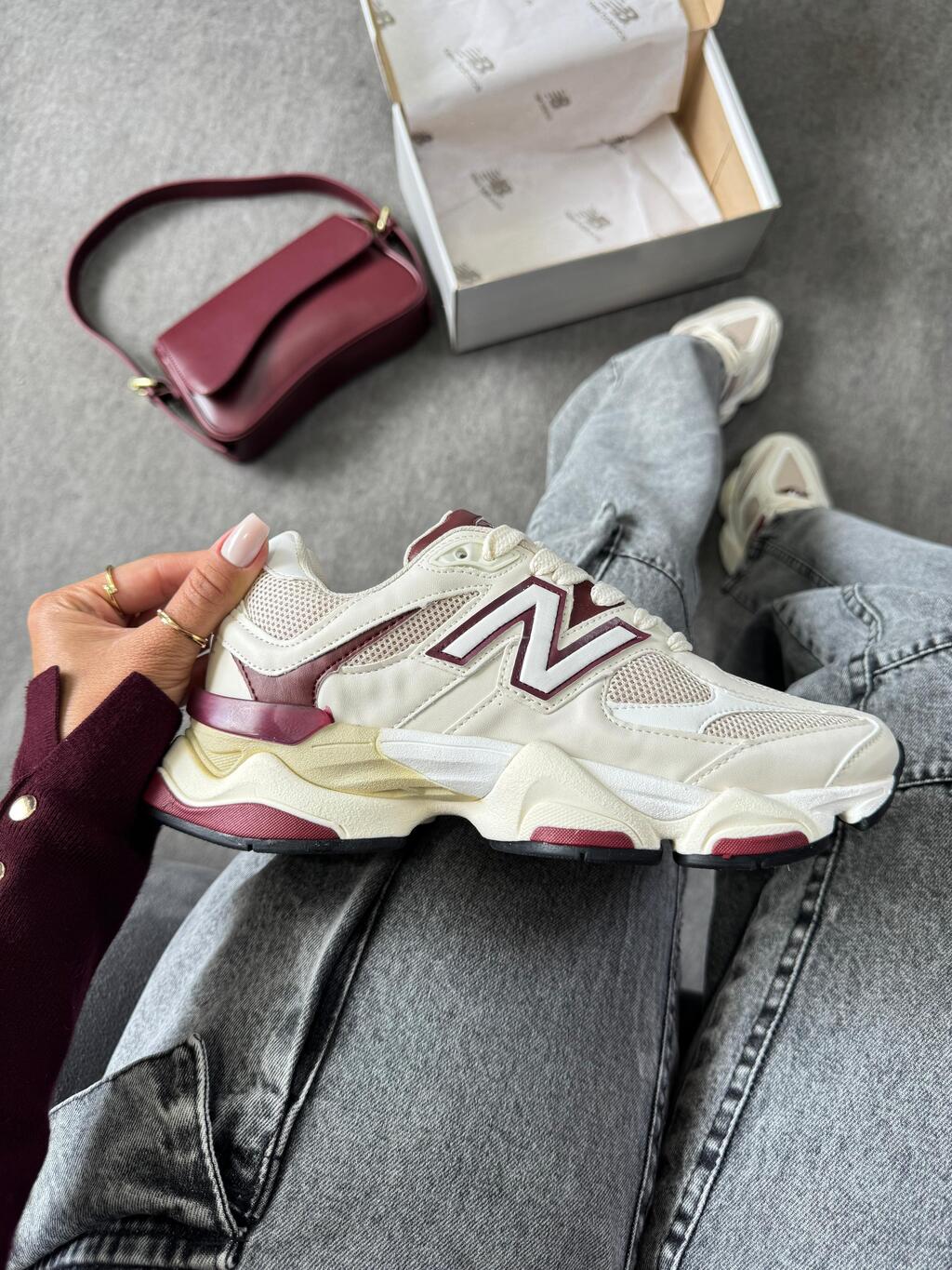 Tênis New Balance 9060 Marsala Couro 100% Legítimo