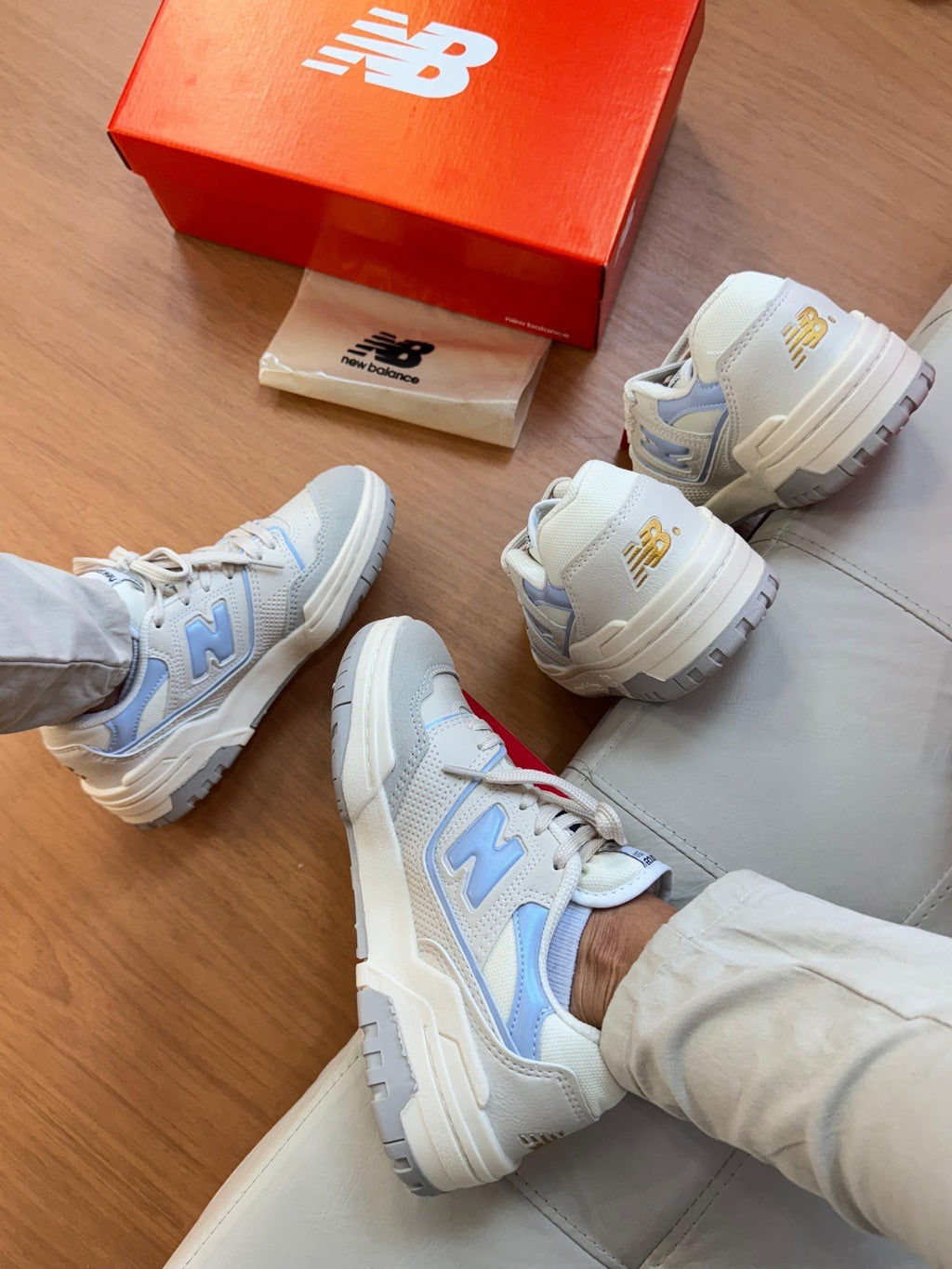 Tênis New Balance 550 Bege - Lançamento