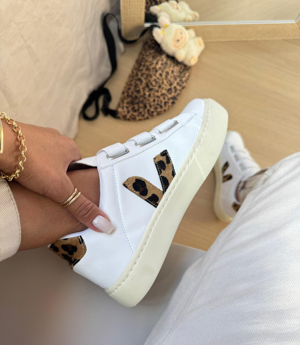 Tênis V Velcro Branco Animal Print Prime