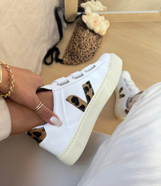 Tênis V Velcro Branco Animal Print Prime