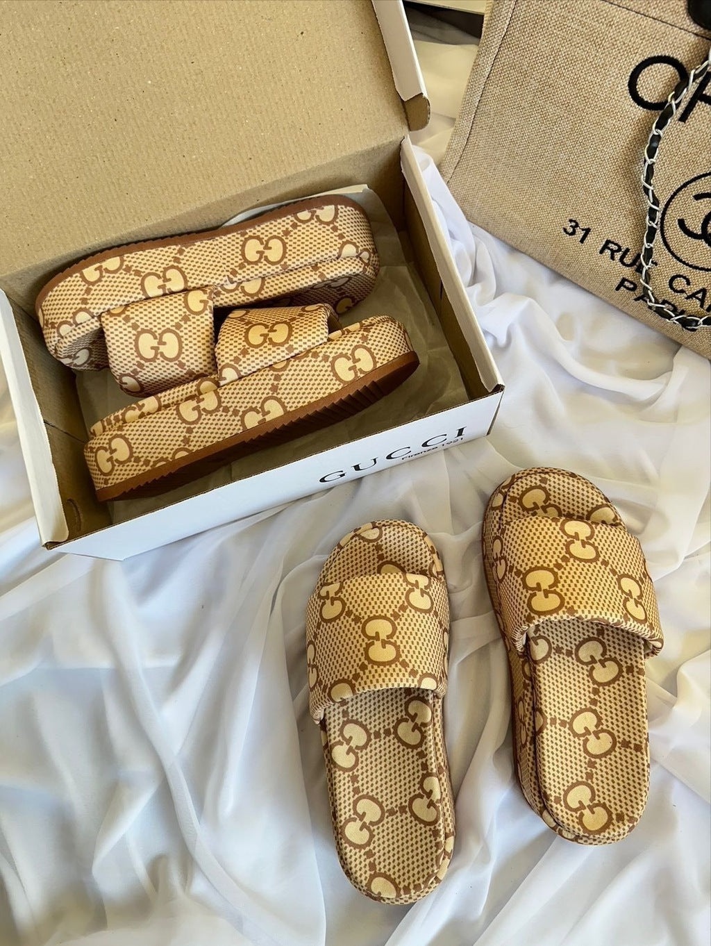 Slide Gucci Plataforma Confort - Luxo