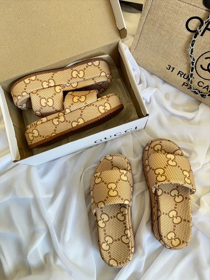 Slide Gucci Plataforma Confort - Luxo