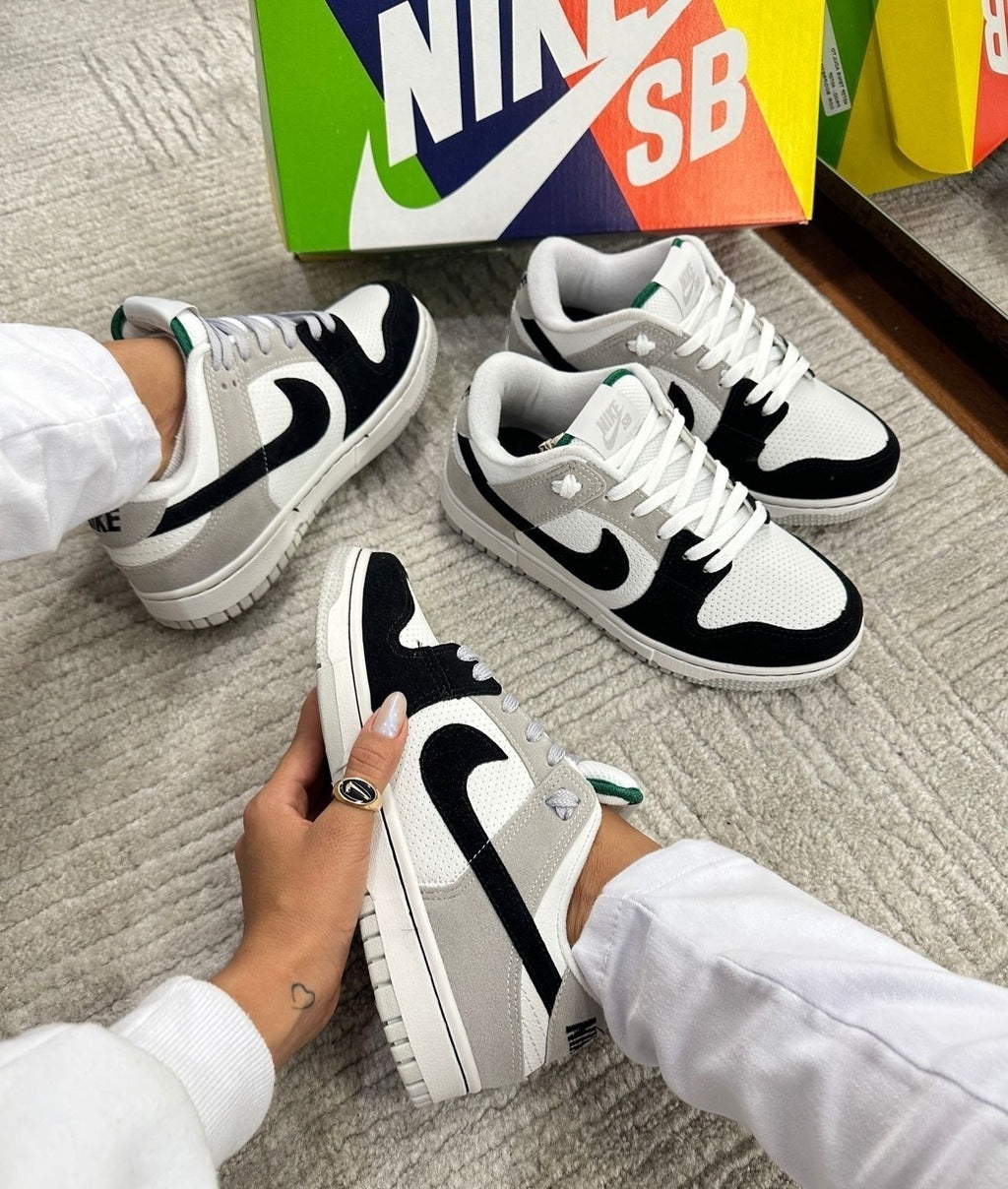 Tênis Nike Dunk Low Camurça Cinza e Preto