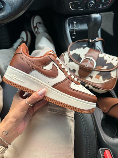 Tênis Nike Air Force Marrom Luxo