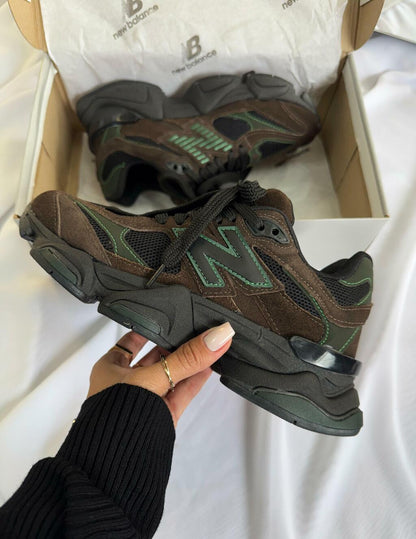 Tênis New Balance 9060 Marrom Militar Couro 100% Legítimo